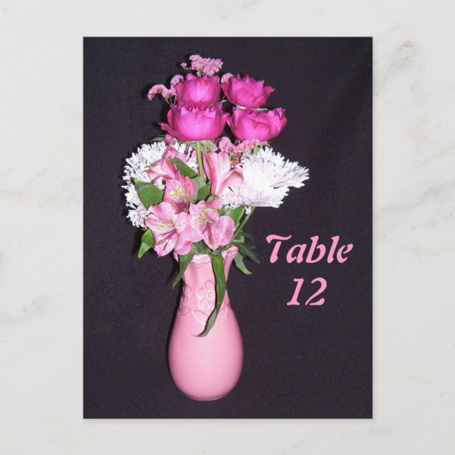 Cor-de-rosa - Cartão postal com número de tabela (Frente)