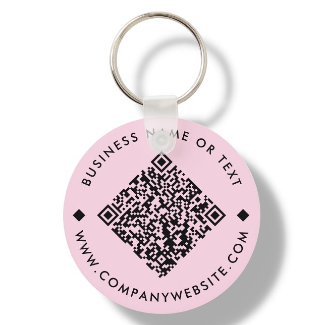 Cor de Rosa | Chaveiro de Código QR personalizado  (Criador carregado)