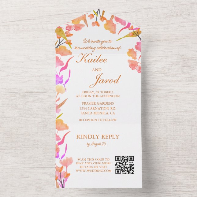 Cor de rosa-claro e flor-de-laranja (Interno)