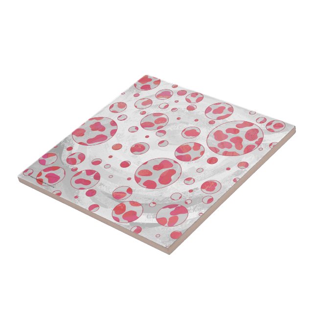Cor-de-rosa e branco dalmáticos bolinhas (Lateral)