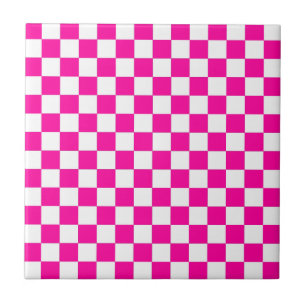Cor-de-rosa e branco-neon verificados