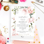 Cor de rosa embebido do orçamento e Eucalyptus Flo<br><div class="desc">Pintado à mão, aquarela, Flores Rosa Esbranquiçadas e Verde formam um belo e elegante Convite de aniversário Sweet 16. Você economizará dinheiro com esta versão do orçamento. (para um cartão mais grosso, consulte a coleção). Crie seus convites de aniversário rapidamente com nossos modelos fáceis de usar. A qualidade está tão...</div>