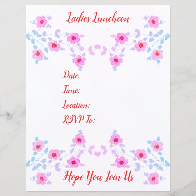 Cor-de-rosa floral acentuado (Frente)