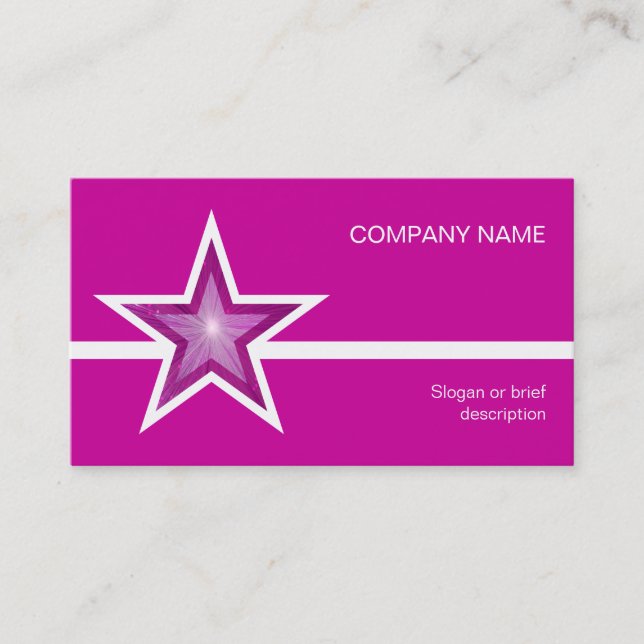 Cor-de-rosa-modelo de cartão de negócios branco Es (Frente)