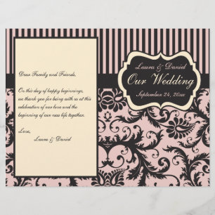 Cor-de-rosa-pincel, creme, programa de Casamento t