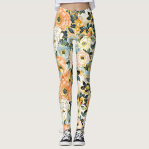 Cor-de-rosa-plana japonesa e leggings Douradas
