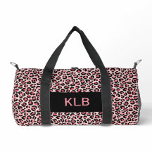Cor-de-rosa Preto-Leopardo-Impressão Esgueirar Peq