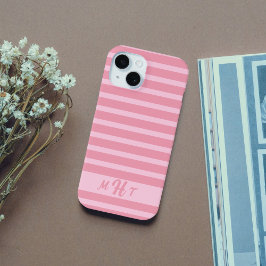 Cor-de-rosa-rosado com monograma personalizado