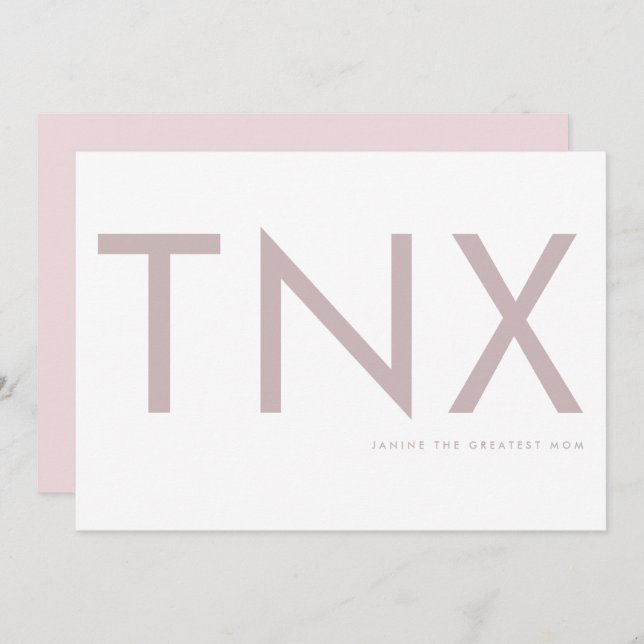 Cor-de-rosa ultra moderna muito obrigado Mãe (Frente/Verso)