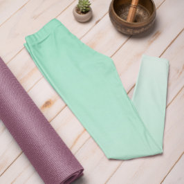 Cor de Tendência do Ombre Verde - Leggings do Past