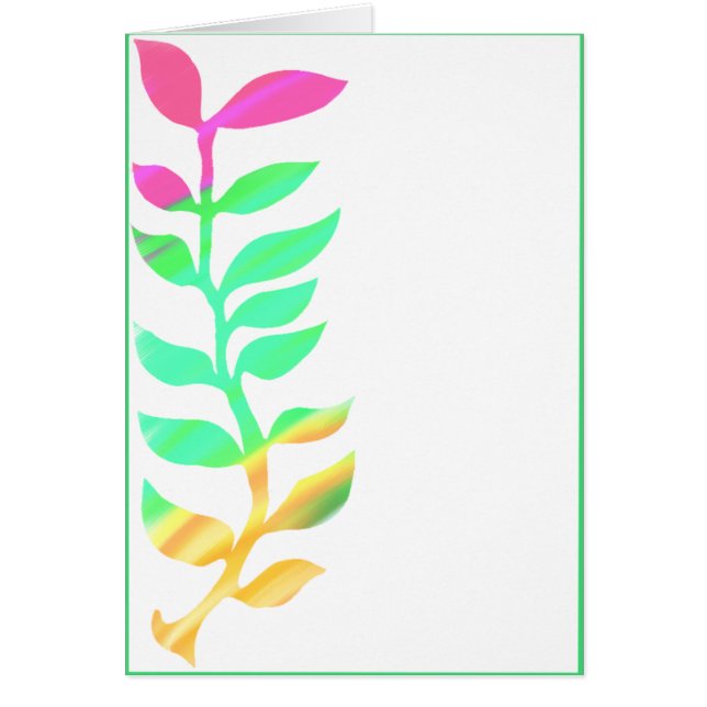 Cor do cartão do crescimento (Frente)