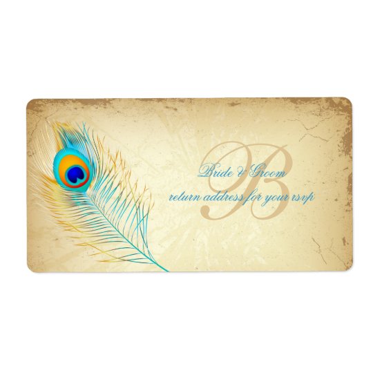 Cor do fundo de PixDezines peacock/DIY Etiqueta De Frete