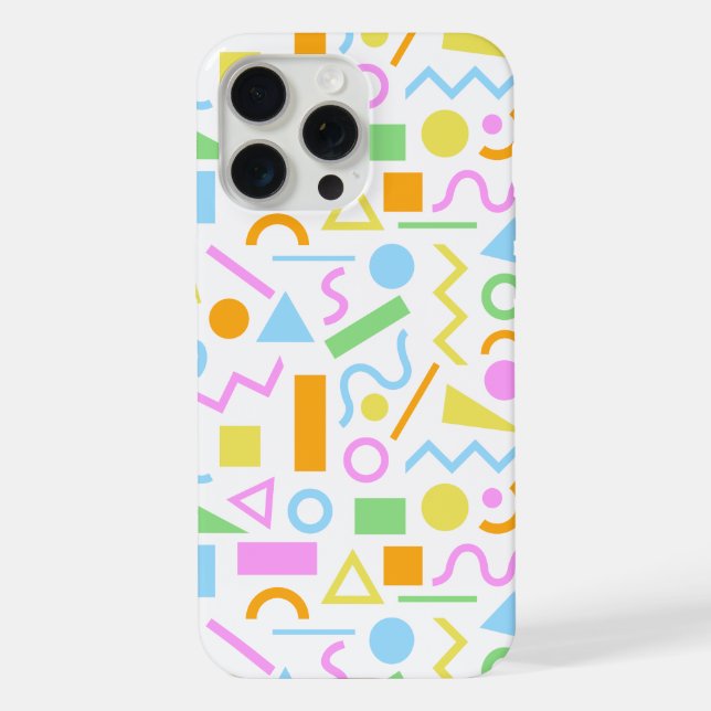 Cor do padrão de forma do estilo 80s em branco (Verso)