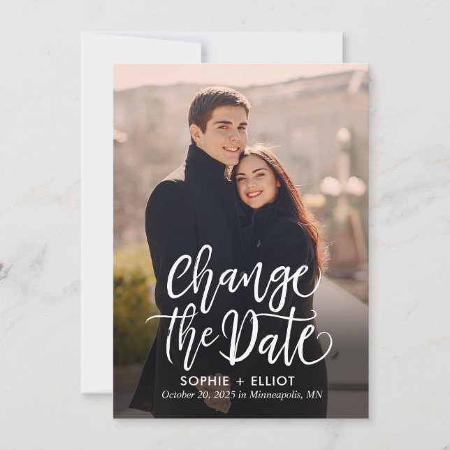 Cor EDITÁVEL De Script Quirky Altera O Cartão De D (Frente)