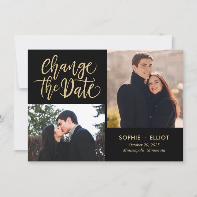 Cor EDITÁVEL De Script Quirky Altera O Cartão De D (Frente)