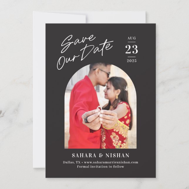 Cor Editável Do Arco De Tendência Salvar O Cartão  (Frente)