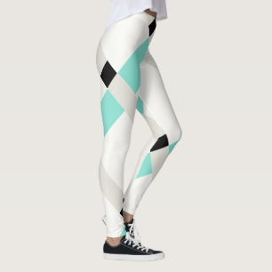Cor Geográfica Minimalista Bloqueia Leggings Moder