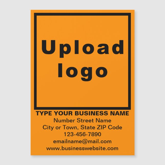 Cor Laranja - Cartão de visita magnética de 5" x 7 (Frente)