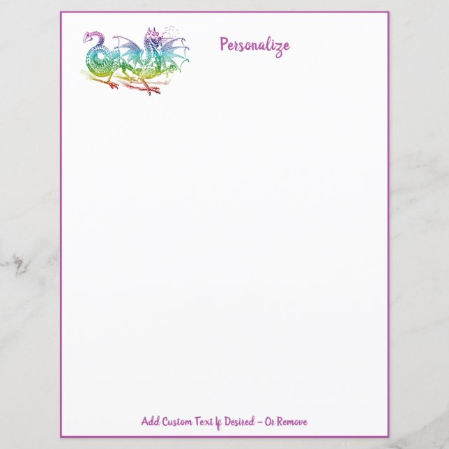 Cor Mítica Monstro do Arco-Íris do Dragão Voador (Frente)