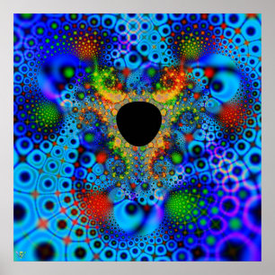 Cor perdida. furo do fractal do impressão do