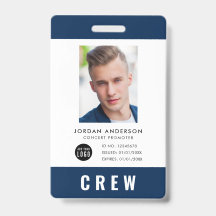 Cor Personalizada Adicionar Logotipo Foto Crachá d