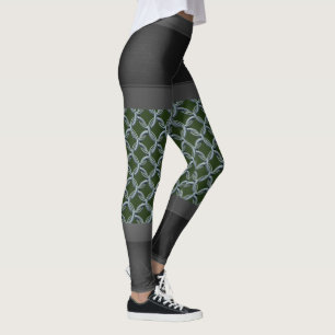 Cor Personalizada do Cinza Personalizar Leggings C