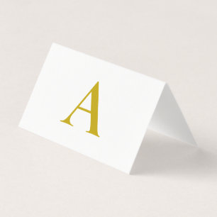Cor personalizada em cor dourada Letra inicial sim