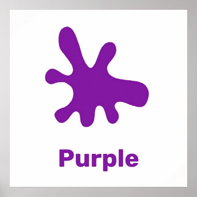 Cor roxa com palavras poster (Frente)