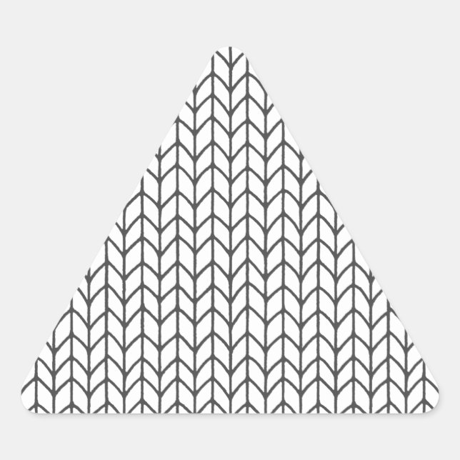 COR SEUS PRÓPRIOS adesivos de triângulo de tricô (Frente)