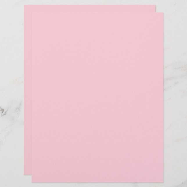 Cor Sólida da Rosa claro de Menina (Frente/Verso)