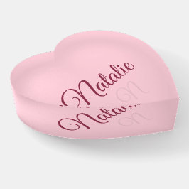 Cor sólida do rosa Pastel monogrammed