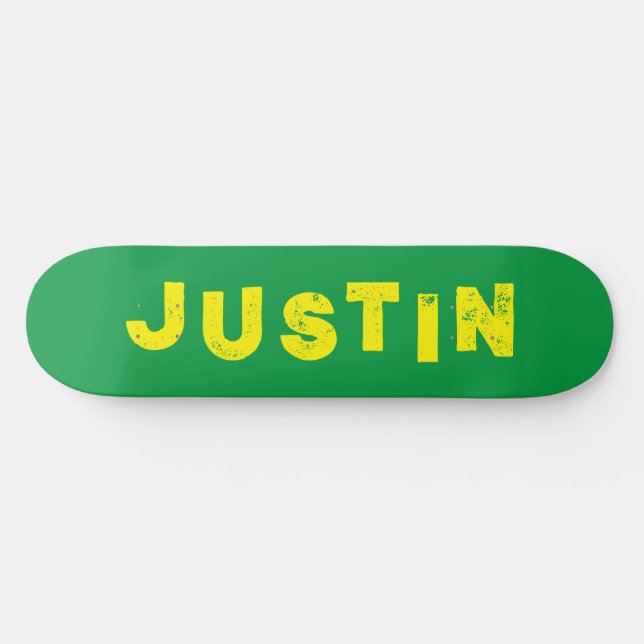 Cor sólida do skate verde e amarelo (Horz)