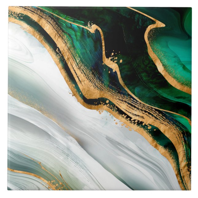 Cor verde-aquática e ouro (Frente)