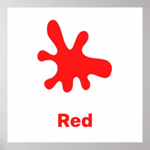 Cor vermelha com palavras poster