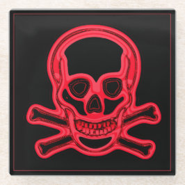 Cor vermelha e preta do crânio, arte digital