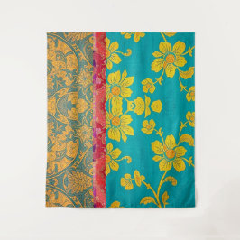 Cor Vermelha Verde ORIENTAL - Tapeçaria