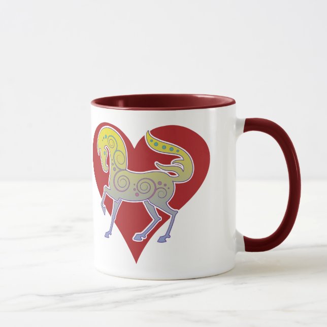 Coração 2017 de Runequine da caneca do vison 11oz (Direita)