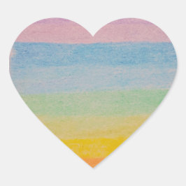 Coração Adesivo Arco-íris