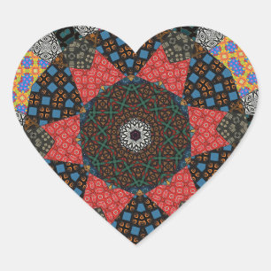 Coração Adesivo caleidoscópio