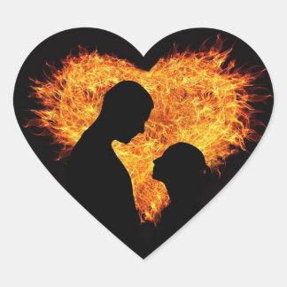 Coração Adesivo de Amor Romântico 