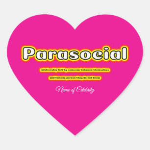 Coração Adesivo de Celebridade Parasocial Personalizado