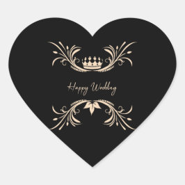 Coração adesivo de chocolate de casamento