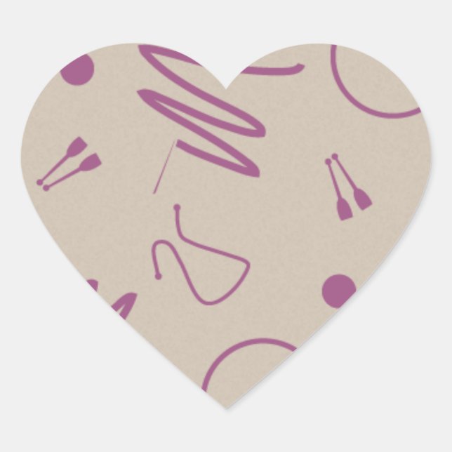 Coração Adesivo de ginástica ritmada (Frente)