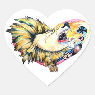 Coração adesivo de leão