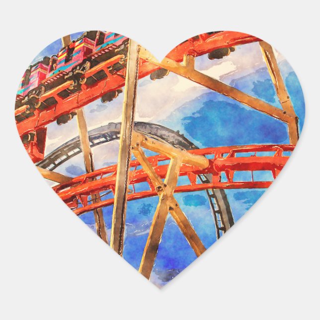 Coração adesivo de porta copos rolante (Frente)