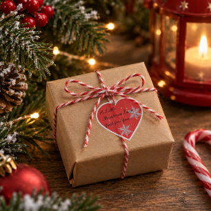 Coração Adesivo de Presente de Natal