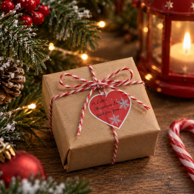 Coração Adesivo de Presente de Natal (Criador carregado)