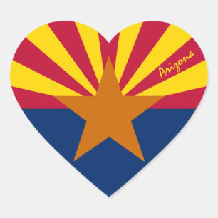 Coração Adesivo do Arizona, Coração, Bandeira Patriótica d