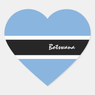 Coração Adesivo do Botsuana, Coração, Bandeira Patriótica