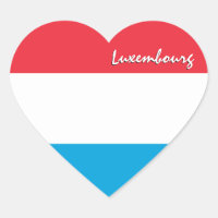 Adesivo do Luxemburgo, Coração, Amor, Bandeira do 